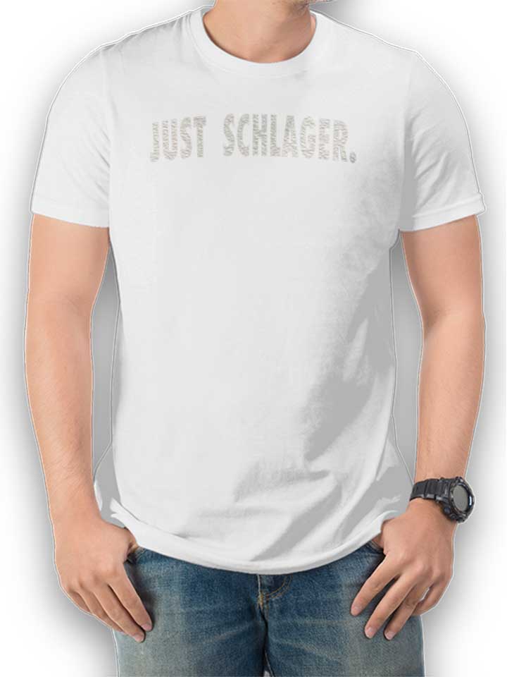 Just Schlager T-Shirt weiss L