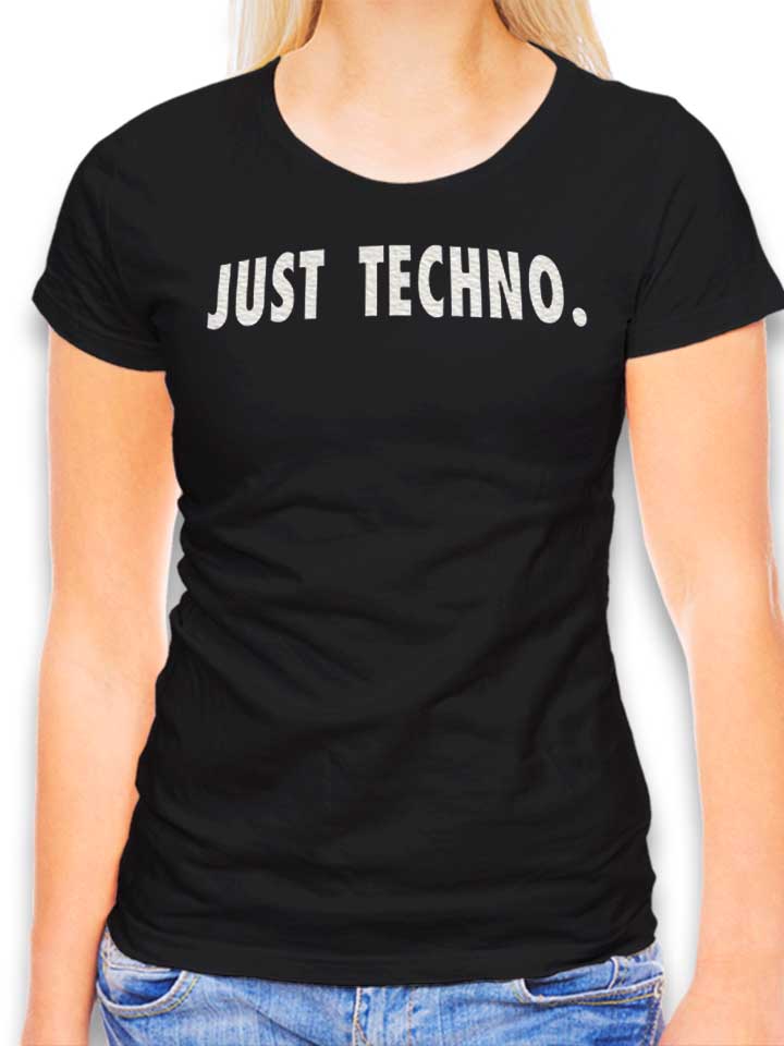 just-techno-damen-t-shirt schwarz 1