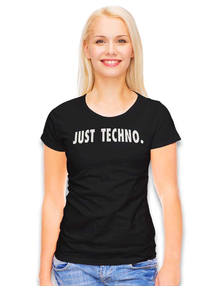 just-techno-damen-t-shirt schwarz 2
