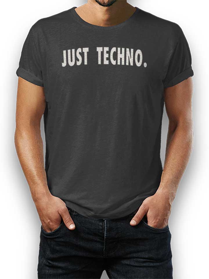 Just Techno T-Shirt dunkelgrau L