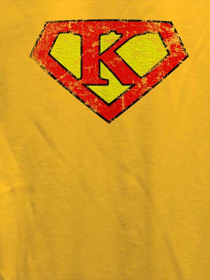 k-buchstabe-logo-vintage-damen-t-shirt gelb 4