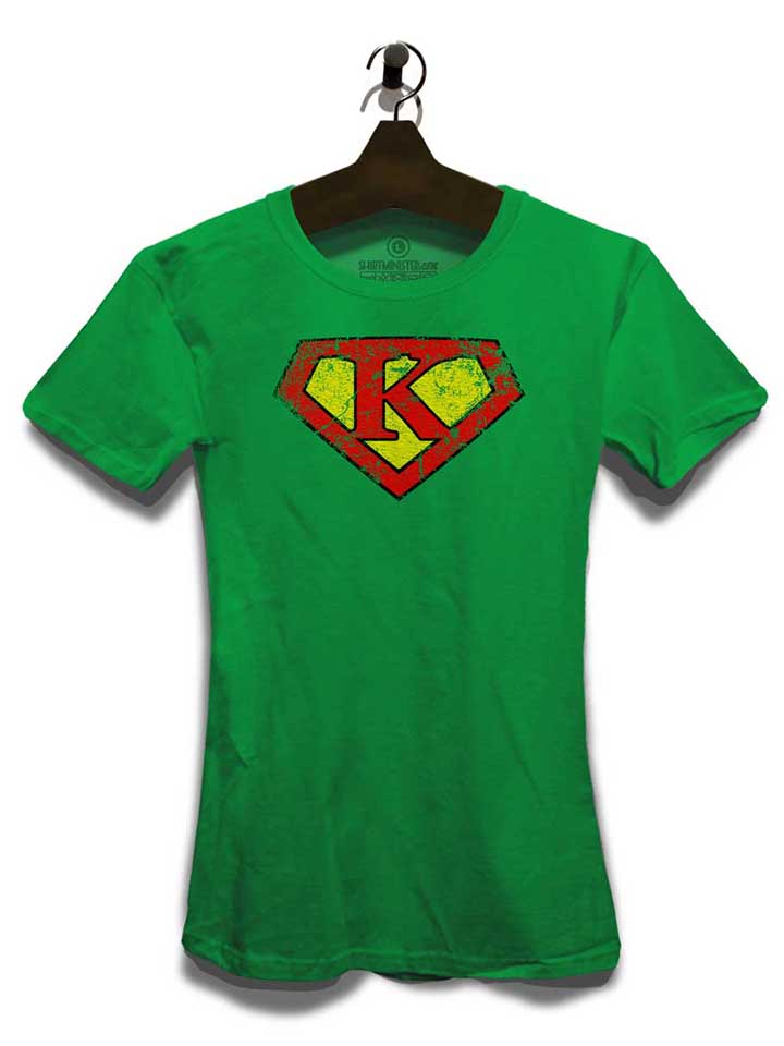 k-buchstabe-logo-vintage-damen-t-shirt gruen 3