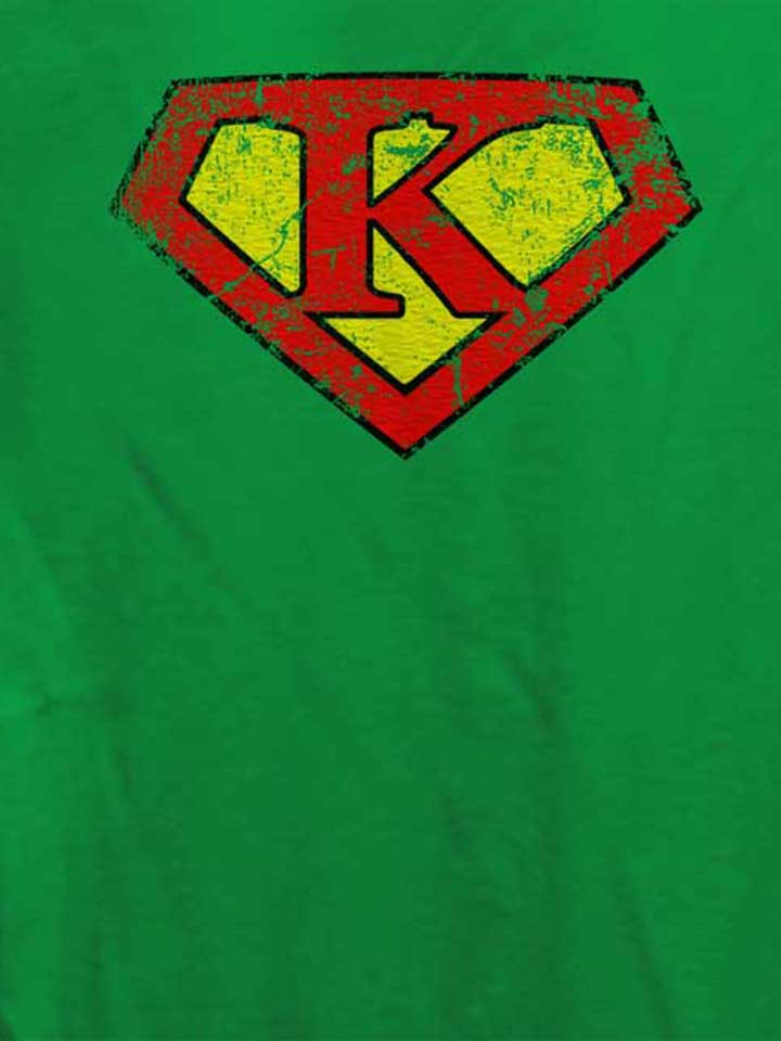 k-buchstabe-logo-vintage-damen-t-shirt gruen 4
