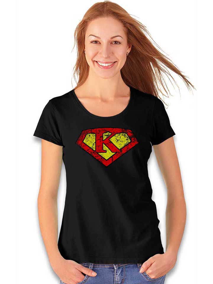 k-buchstabe-logo-vintage-damen-t-shirt schwarz 2