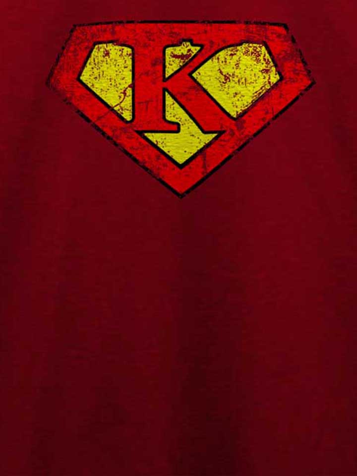 k-buchstabe-logo-vintage-t-shirt bordeaux 4