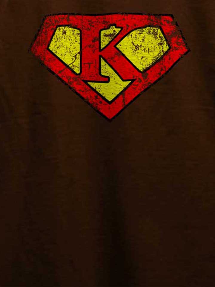 k-buchstabe-logo-vintage-t-shirt braun 4