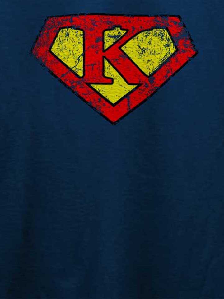 k-buchstabe-logo-vintage-t-shirt dunkelblau 4