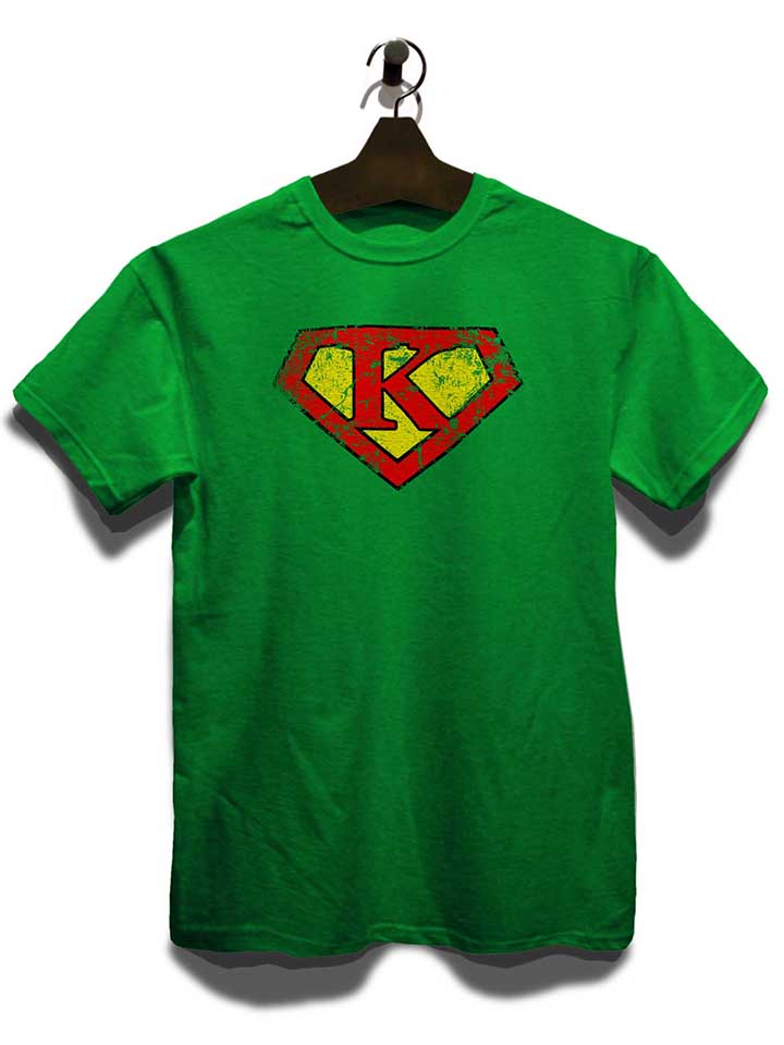 k-buchstabe-logo-vintage-t-shirt gruen 3