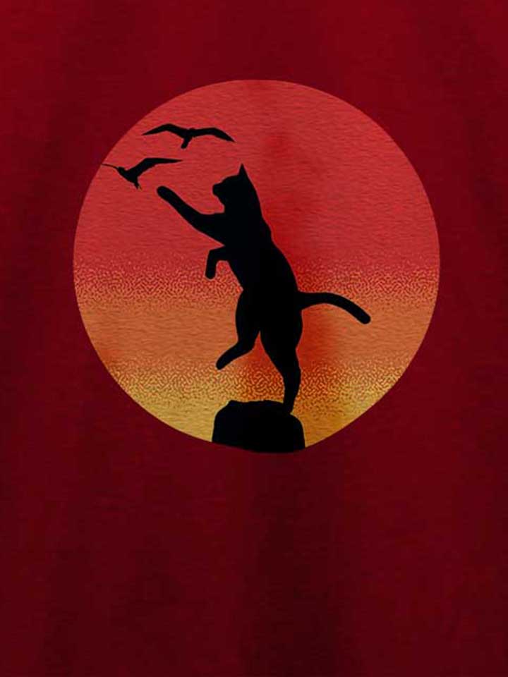 karate-cat-t-shirt bordeaux 4