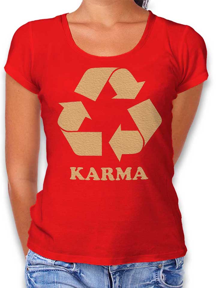 Karma Recycle Damen T-Shirt rot L