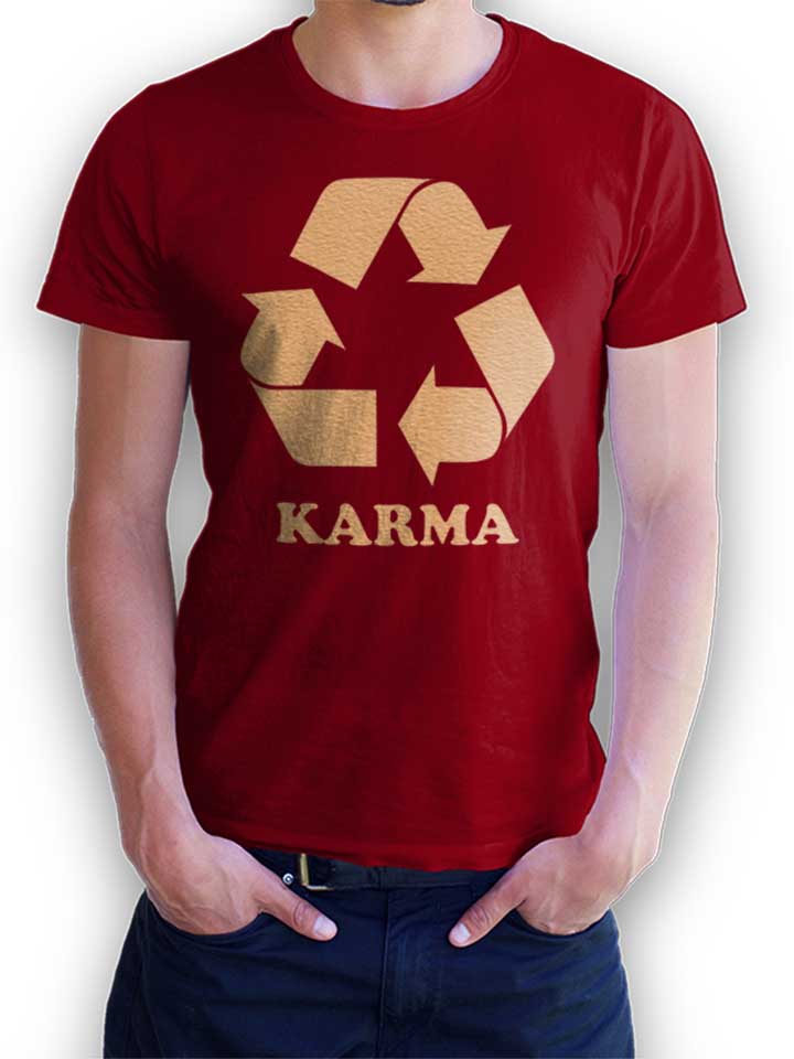Karma Recycle T-Shirt maroon L