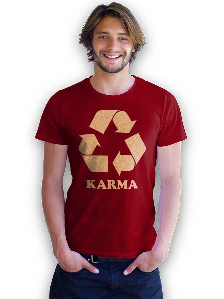 karma-recycle-t-shirt bordeaux 2