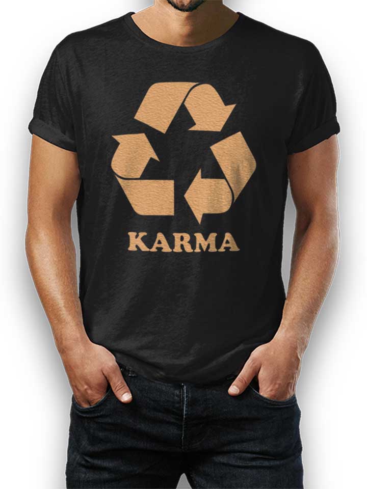 Karma Recycle T-Shirt schwarz L