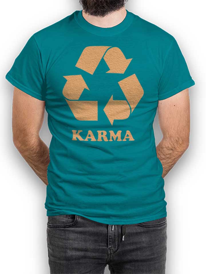 Karma Recycle T-Shirt turquoise L