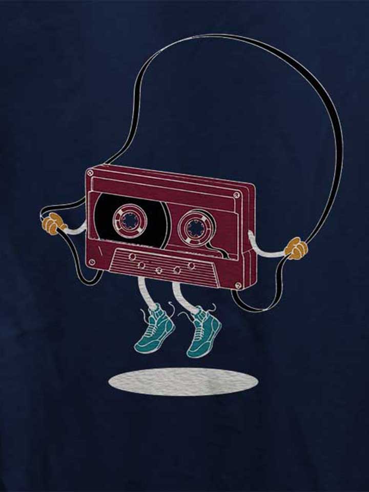 kassette-jumping-rope-damen-t-shirt dunkelblau 4