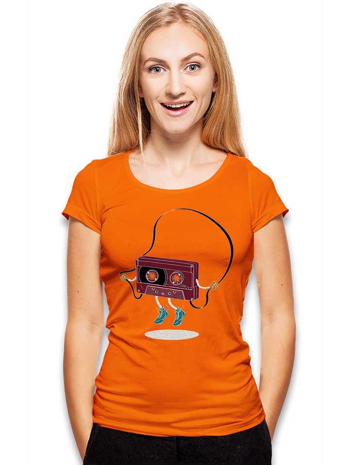 kassette-jumping-rope-damen-t-shirt orange 2