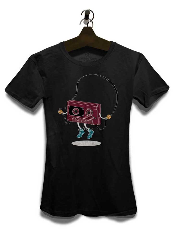 kassette-jumping-rope-damen-t-shirt schwarz 3