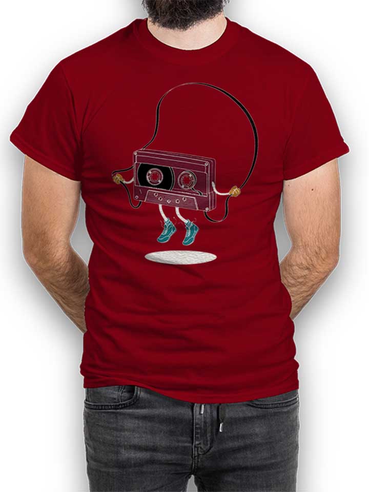 kassette-jumping-rope-t-shirt bordeaux 1