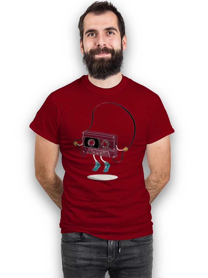 kassette-jumping-rope-t-shirt bordeaux 2