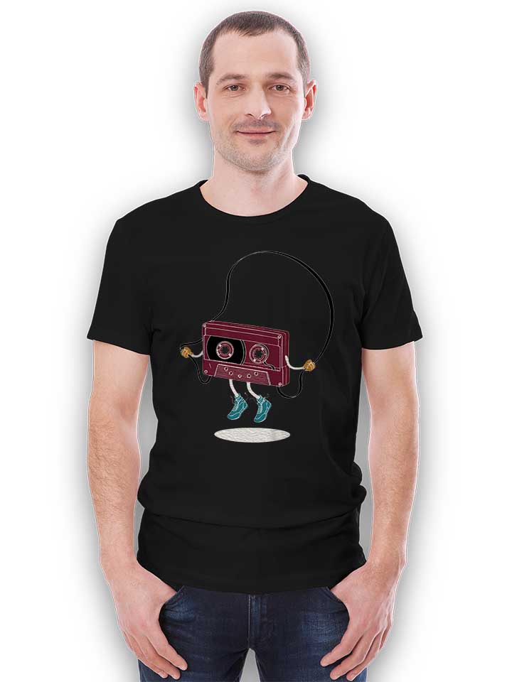 kassette-jumping-rope-t-shirt schwarz 2