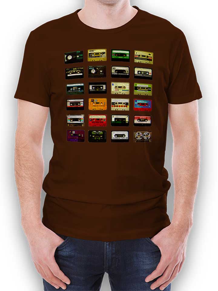 kassetten-t-shirt braun 1