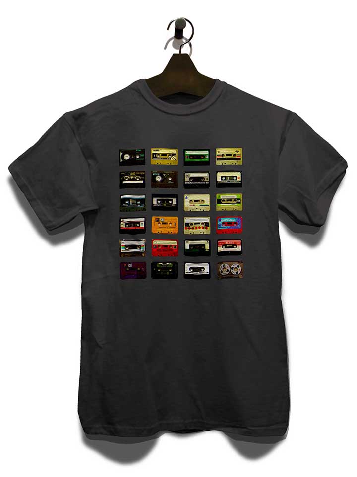 kassetten-t-shirt dunkelgrau 3