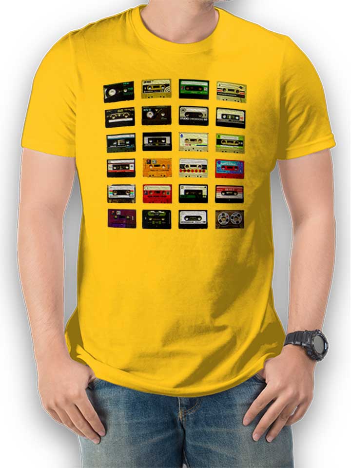 kassetten-t-shirt gelb 1