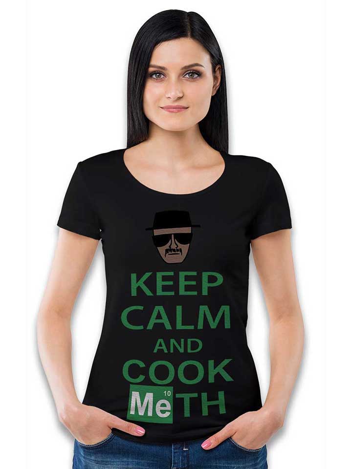 keep-calm-and-cook-meth-damen-t-shirt schwarz 2