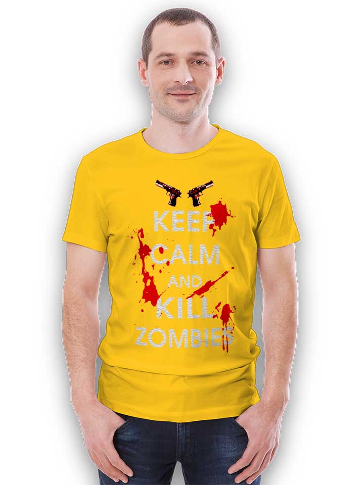 keep-calm-and-kill-zombies-t-shirt gelb 2
