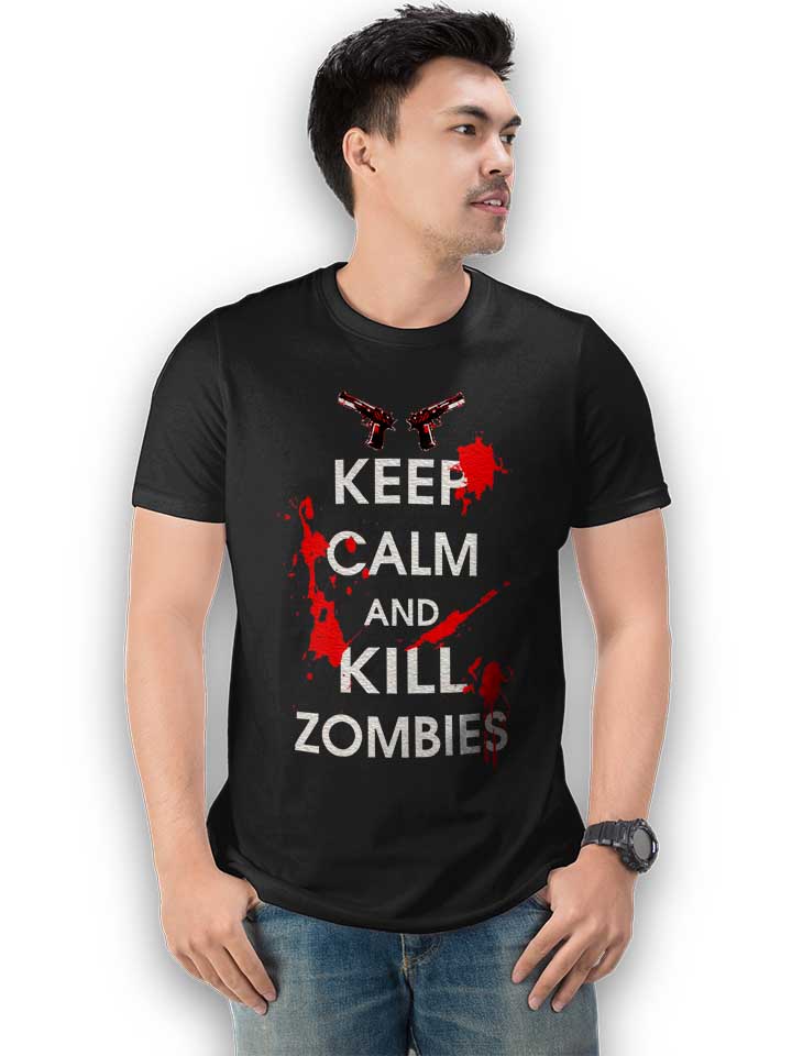 keep-calm-and-kill-zombies-t-shirt schwarz 2