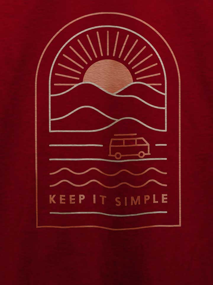 keep-it-simple-camping-t-shirt bordeaux 4