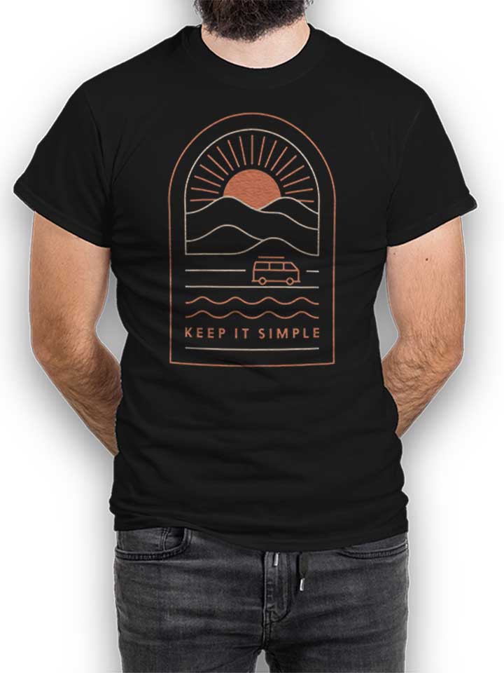 Keep It Simple Camping Kinder T-Shirt schwarz 110 / 116
