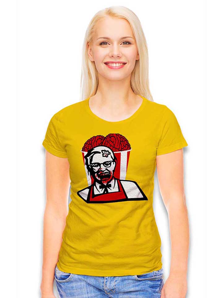 kfc-damen-t-shirt gelb 2