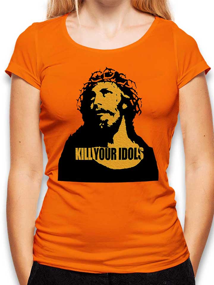 kill-your-idols-damen-t-shirt orange 1