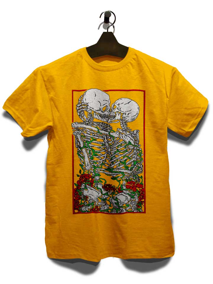 kissing-skelettons-t-shirt gelb 3