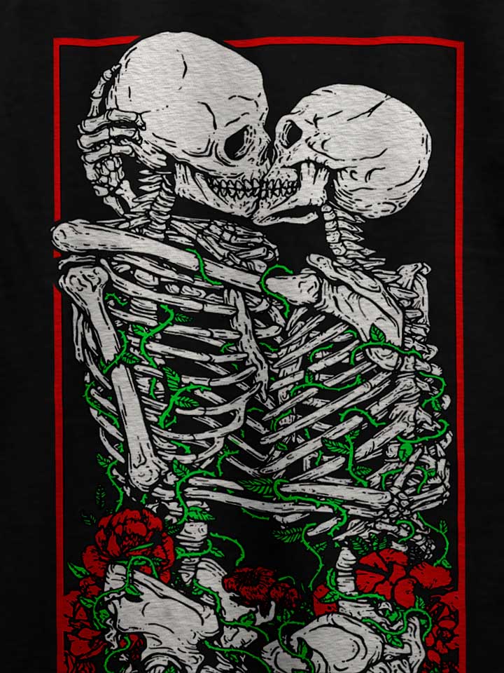 kissing-skelettons-t-shirt schwarz 4
