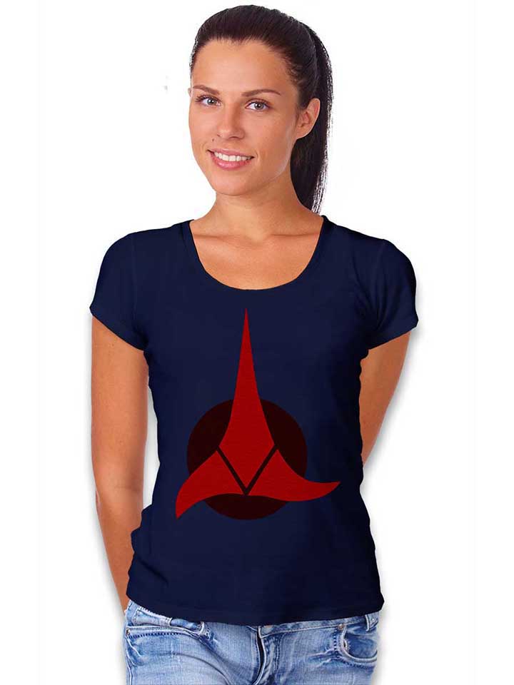 klingon-empire-logo-damen-t-shirt dunkelblau 2