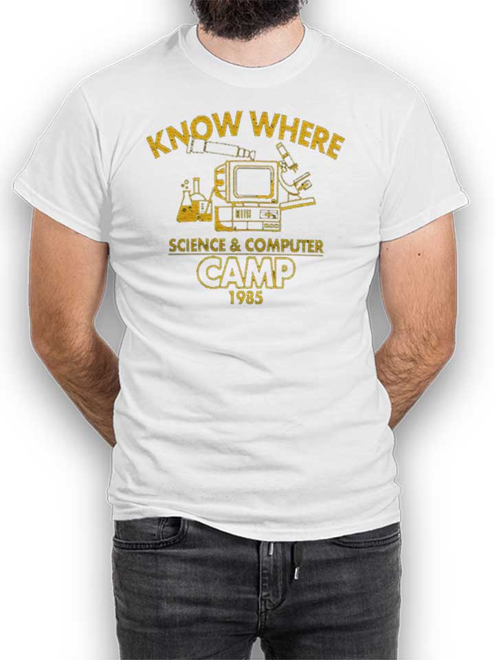 Know Where Camp T-Shirt bianco L