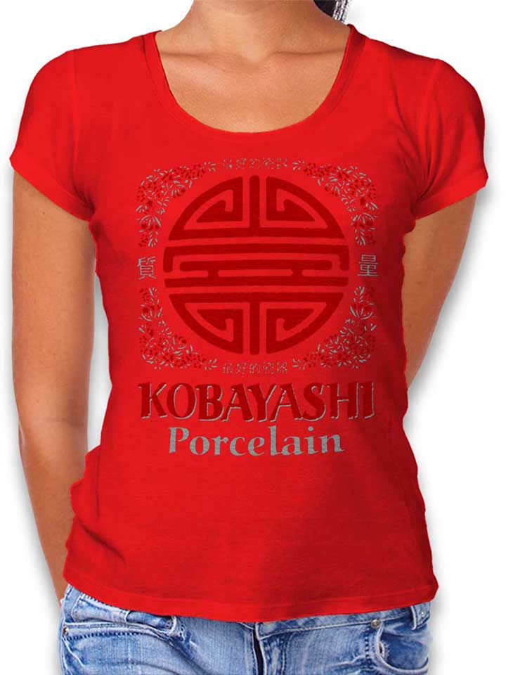 Kobayashi Porcelain Damen T-Shirt rot L