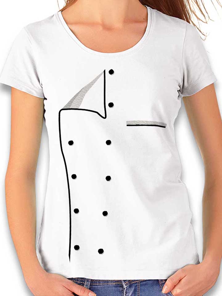 Kochjacke Damen T-Shirt weiss L