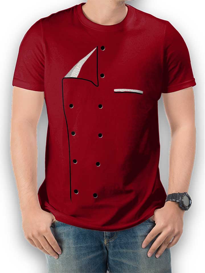 Kochjacke T-Shirt bordeaux L
