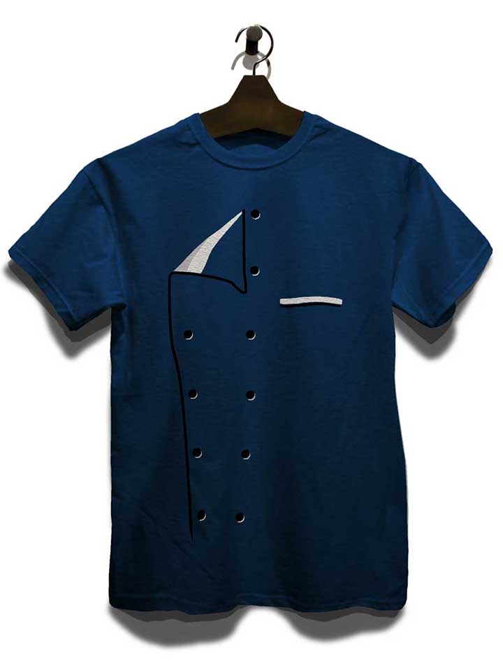 kochjacke-t-shirt dunkelblau 3
