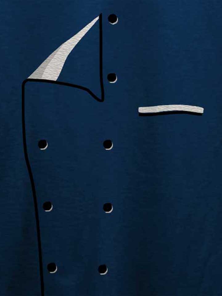 kochjacke-t-shirt dunkelblau 4