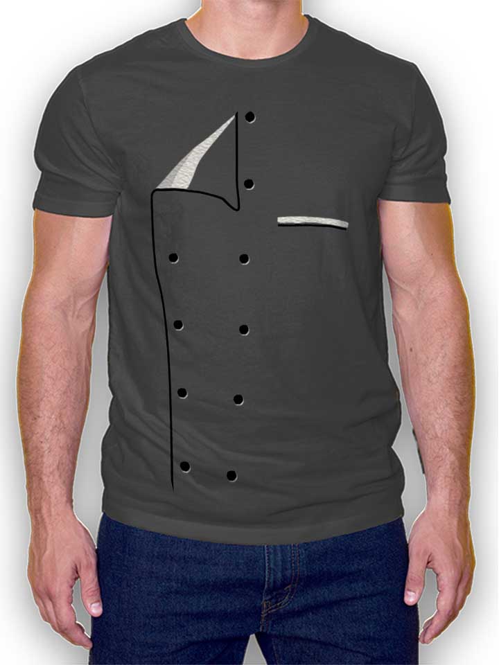 Kochjacke T-Shirt dunkelgrau L