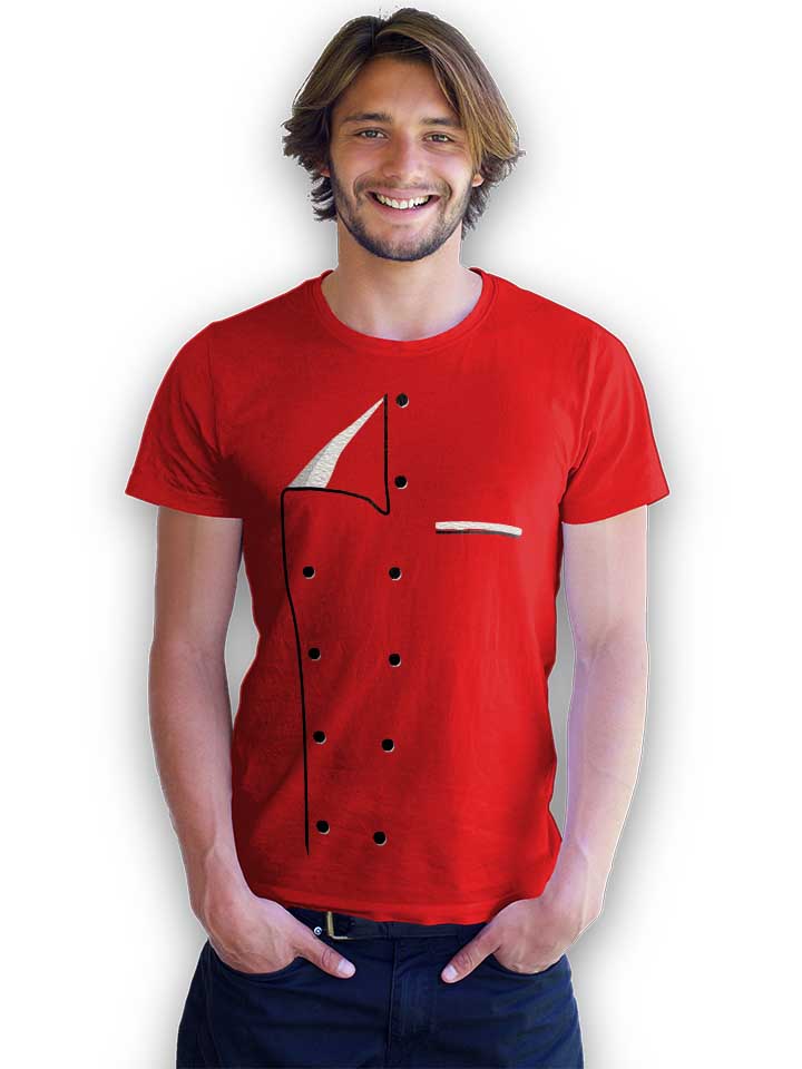 kochjacke-t-shirt rot 2
