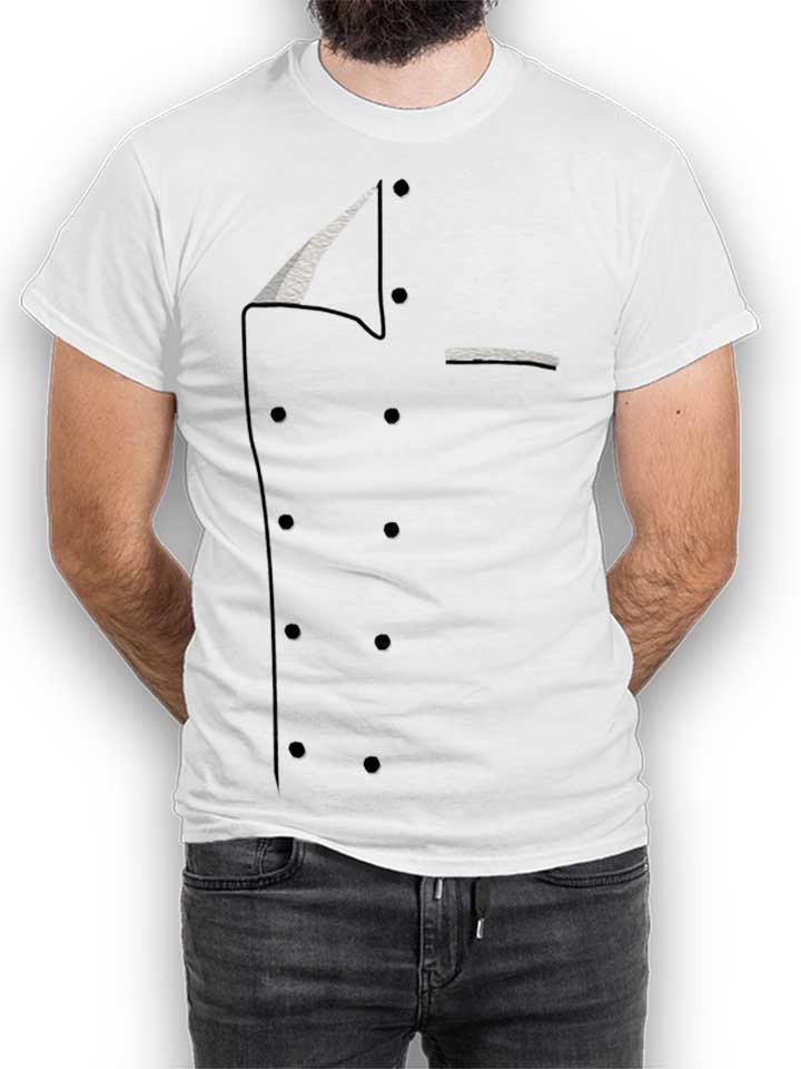 Kochjacke T-Shirt weiss L