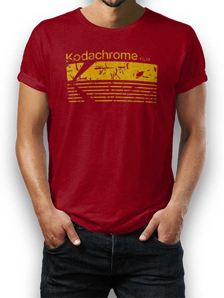Kodachrome Film Vintage Camiseta burdeos L
