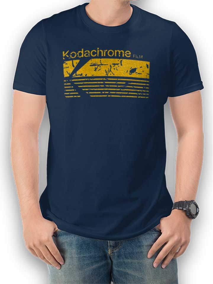 kodachrome-film-vintage-t-shirt dunkelblau 1