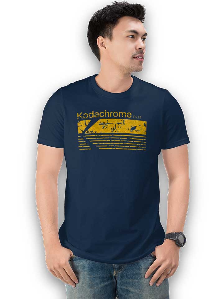 kodachrome-film-vintage-t-shirt dunkelblau 2