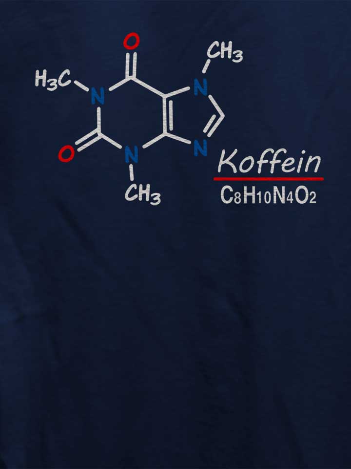 koffein-summenformel-damen-t-shirt dunkelblau 4